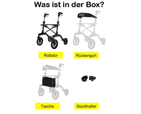 Rollator shopping trolley