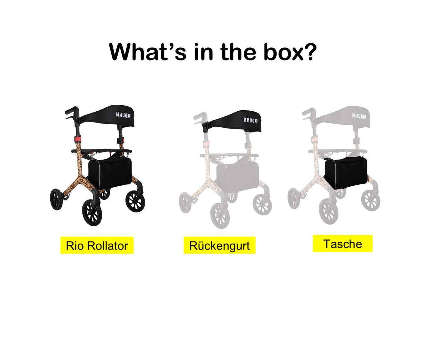 Rollator shopping trolley