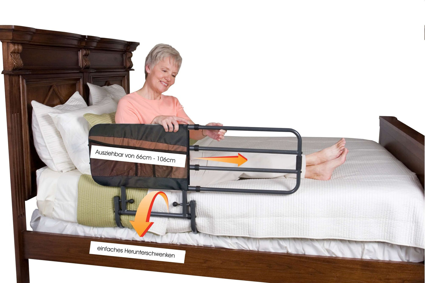 Extendable cot rail