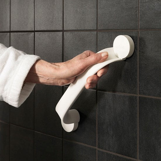 Grab bar adhesive mounting